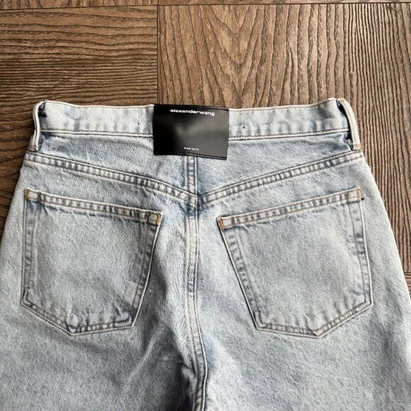 Denim Blue Jean Shorts Wide Leg Baggy size 24 - Picture 6 of 8